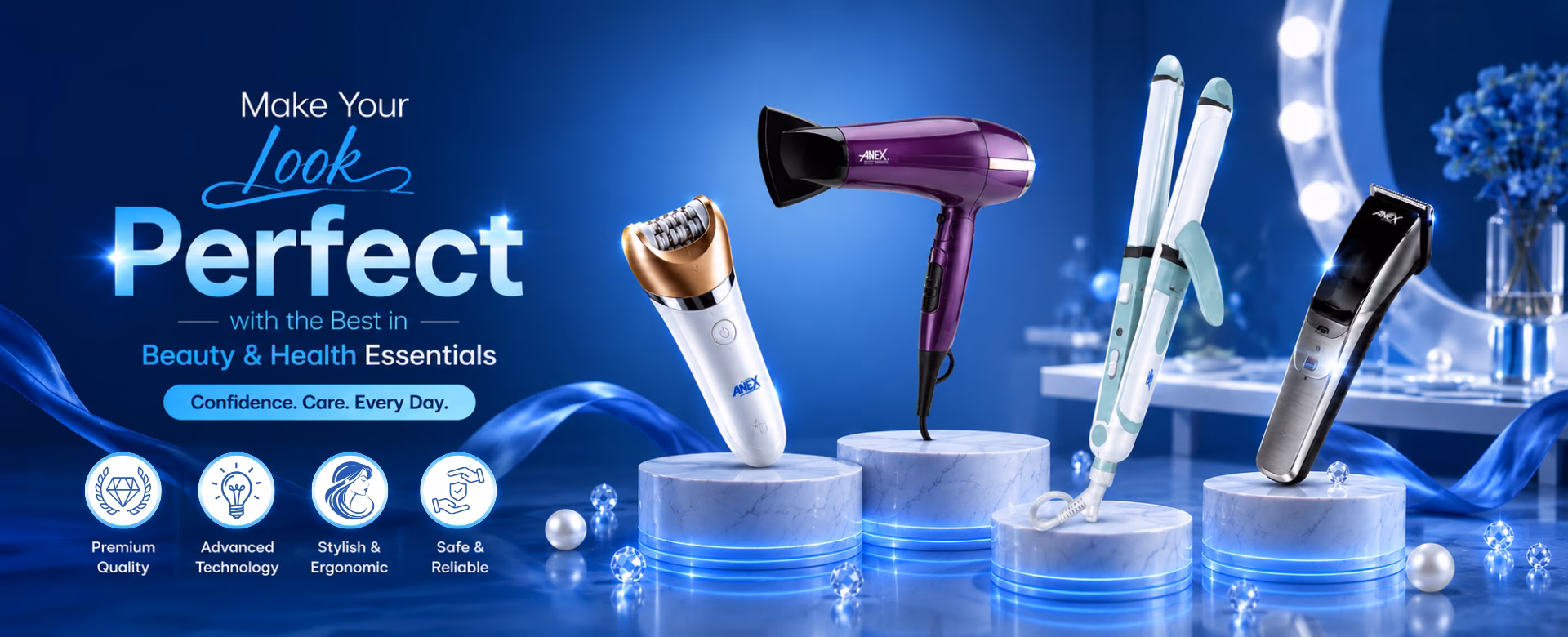 hair styling banner hero